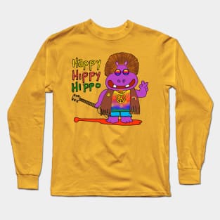 happy hippy hippo Long Sleeve T-Shirt